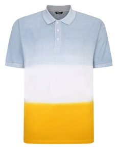 Bigdude Ombre Polo Shirt Light Blue